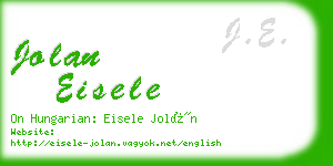 jolan eisele business card